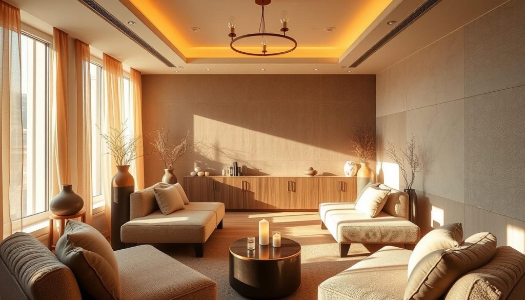 A cozy and serene hidden oasis in the heart of bustling Istanbul, Mahalle Spa is a tranquil sanctuary amidst the city's urban landscape. Warm natural light filters through the windows, casting a soothing glow upon the harmonious interiors featuring plush fabrics, earthy tones, and subtle decorative accents. Elegant yet inviting, the space exudes an atmosphere of relaxation and rejuvenation, transporting visitors to a peaceful state of mind away from the city's hustle and bustle. Soft lighting, clean lines, and a minimalist aesthetic create an immersive experience, allowing guests to fully immerse themselves in the art of self-care and indulgence. A cozy and serene hidden oasis in the heart of bustling Istanbul, Mahalle Spa is a tranquil sanctuary amidst the city's urban landscape. Warm natural light filters through the windows, casting a soothing glow upon the harmonious interiors featuring plush fabrics, earthy tones, and subtle decorative accents. Elegant yet inviting, the space exudes an atmosphere of relaxation and rejuvenation, transporting visitors to a peaceful state of mind away from the city's hustle and bustle. Soft lighting, clean lines, and a minimalist aesthetic create an immersive experience, allowing guests to fully immerse themselves in the art of self-care and indulgence.