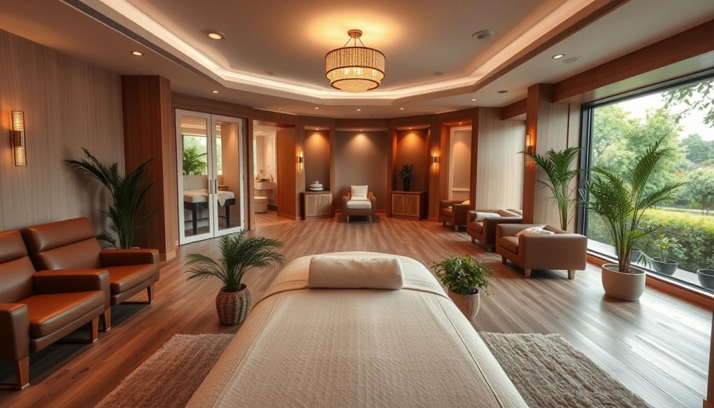 A luxurious and serene Pendik massage parlor, featuring plush leather chairs, soft lighting, and the scent of soothing essential oils. In the foreground, a tranquil massage table awaits, surrounded by potted plants and natural wood accents. The middle ground showcases a row of private treatment rooms, each with a calming ambiance and state-of-the-art massage equipment. In the background, a panoramic window overlooks the lush greenery of a nearby park, creating a sense of peaceful isolation. The overall atmosphere is one of relaxation and rejuvenation, perfectly capturing the essence of the "En Etkili Masaj Teknikleriyle Pendik Masaj Salonları" experience. A luxurious and serene Pendik massage parlor, featuring plush leather chairs, soft lighting, and the scent of soothing essential oils. In the foreground, a tranquil massage table awaits, surrounded by potted plants and natural wood accents. The middle ground showcases a row of private treatment rooms, each with a calming ambiance and state-of-the-art massage equipment. In the background, a panoramic window overlooks the lush greenery of a nearby park, creating a sense of peaceful isolation. The overall atmosphere is one of relaxation and rejuvenation, perfectly capturing the essence of the "En Etkili Masaj Teknikleriyle Pendik Masaj Salonları" experience.