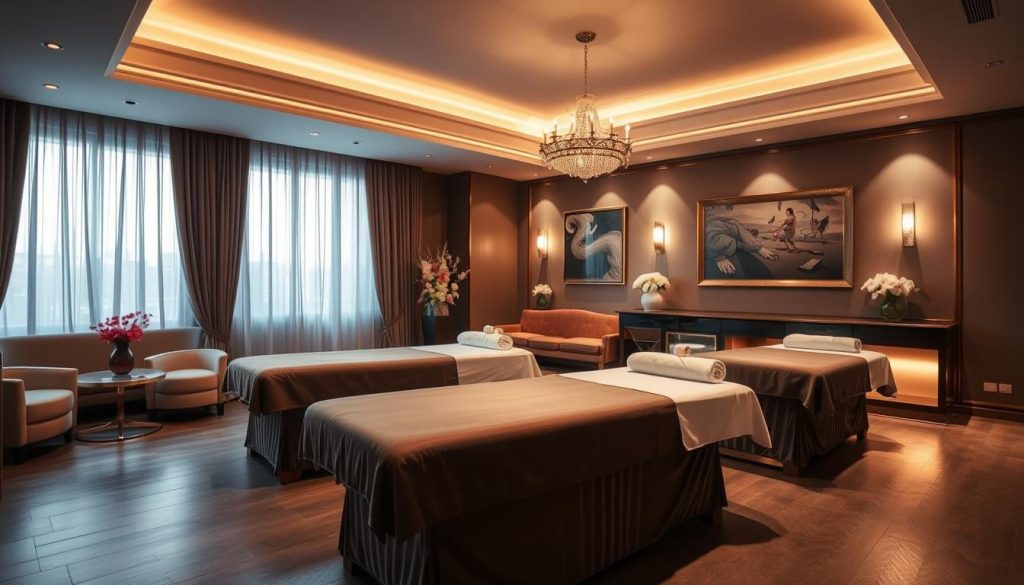 A luxurious, dimly lit massage parlor in Ataşehir, with elegant decor and plush, inviting furniture. Soft, warm lighting creates a serene, tranquil atmosphere, while high-end massage tables and premium-quality linens suggest a pampering, indulgent experience. The scene conveys a sense of sophisticated relaxation, with attention to every detail, from the vases of fresh flowers to the carefully curated artwork on the walls. The overall impression is one of unparalleled comfort and opulence, catering to the discerning clientele seeking a truly exceptional, five-star massage service. A luxurious, dimly lit massage parlor in Ataşehir, with elegant decor and plush, inviting furniture. Soft, warm lighting creates a serene, tranquil atmosphere, while high-end massage tables and premium-quality linens suggest a pampering, indulgent experience. The scene conveys a sense of sophisticated relaxation, with attention to every detail, from the vases of fresh flowers to the carefully curated artwork on the walls. The overall impression is one of unparalleled comfort and opulence, catering to the discerning clientele seeking a truly exceptional, five-star massage service.