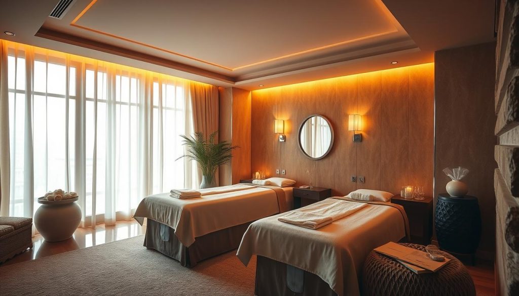 A luxurious spa and massage center nestled in the heart of Istanbul, bathed in warm, ambient lighting. Elegant decor, with plush textiles and natural stone accents, creating a soothing, tranquil atmosphere. Skilled massage therapists perform their craft in private, serene treatment rooms, offering a respite from the bustling city outside. Sunlight filters through large windows, casting a soft glow over the space. Aromatic essential oils and calming music transport visitors to a state of deep relaxation. A serene oasis of indulgence and rejuvenation, catering to the needs of the modern, stressed professional. A luxurious spa and massage center nestled in the heart of Istanbul, bathed in warm, ambient lighting. Elegant decor, with plush textiles and natural stone accents, creating a soothing, tranquil atmosphere. Skilled massage therapists perform their craft in private, serene treatment rooms, offering a respite from the bustling city outside. Sunlight filters through large windows, casting a soft glow over the space. Aromatic essential oils and calming music transport visitors to a state of deep relaxation. A serene oasis of indulgence and rejuvenation, catering to the needs of the modern, stressed professional.