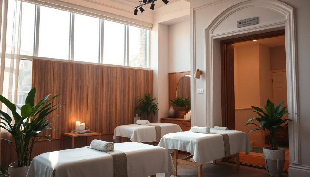 A serene and inviting Üsküdar massage salon, bathed in warm natural light from large windows. The interior features elegant wood paneling, plush treatment tables, and calming greenery. Soft mood lighting creates a tranquil ambiance, while the crisp white walls and clean lines convey a sense of professionalism and care. The salon's exterior showcases a tasteful, minimalist facade with a discreet sign, blending seamlessly into the charming, historic neighborhood of Üsküdar. The overall scene evokes a high-quality, trustworthy establishment dedicated to providing exceptional massage therapy experiences. A serene and inviting Üsküdar massage salon, bathed in warm natural light from large windows. The interior features elegant wood paneling, plush treatment tables, and calming greenery. Soft mood lighting creates a tranquil ambiance, while the crisp white walls and clean lines convey a sense of professionalism and care. The salon's exterior showcases a tasteful, minimalist facade with a discreet sign, blending seamlessly into the charming, historic neighborhood of Üsküdar. The overall scene evokes a high-quality, trustworthy establishment dedicated to providing exceptional massage therapy experiences.