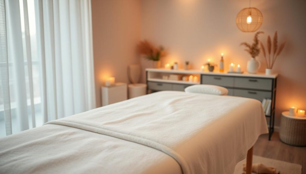 A serene and inviting interior of a cozy Istanbul boutique spa, featuring a luxurious Swedish massage table adorned with soft, plush linens. The ambient lighting casts a warm, soothing glow, creating a tranquil atmosphere. The middle ground showcases an array of natural, organic massage oils and candles, while the background features minimalist, Scandinavian-inspired decor elements, such as potted plants and neutral-toned accents. The overall composition conveys a sense of restorative calm and indulgent self-care, perfectly capturing the essence of a premier boutique massage experience in the heart of Istanbul. A serene and inviting interior of a cozy Istanbul boutique spa, featuring a luxurious Swedish massage table adorned with soft, plush linens. The ambient lighting casts a warm, soothing glow, creating a tranquil atmosphere. The middle ground showcases an array of natural, organic massage oils and candles, while the background features minimalist, Scandinavian-inspired decor elements, such as potted plants and neutral-toned accents. The overall composition conveys a sense of restorative calm and indulgent self-care, perfectly capturing the essence of a premier boutique massage experience in the heart of Istanbul.