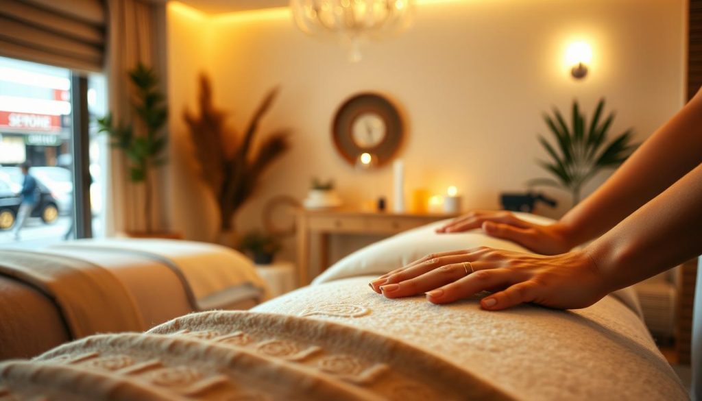 A serene and inviting scene of Beşiktaş's premier massage therapists, captured in a warm, ambient setting. The foreground showcases the skilled hands of the therapists, gently working to alleviate tension and promote relaxation. The middle ground features a soothing, minimalist treatment room, with soft lighting and natural elements, creating a calming atmosphere. The background subtly hints at the vibrant energy of Beşiktaş, with a glimpse of the bustling streets outside, yet maintaining a sense of tranquility. The overall composition conveys the expertise, professionalism, and commitment to well-being that these Beşiktaş massage therapists are known for. A serene and inviting scene of Beşiktaş's premier massage therapists, captured in a warm, ambient setting. The foreground showcases the skilled hands of the therapists, gently working to alleviate tension and promote relaxation. The middle ground features a soothing, minimalist treatment room, with soft lighting and natural elements, creating a calming atmosphere. The background subtly hints at the vibrant energy of Beşiktaş, with a glimpse of the bustling streets outside, yet maintaining a sense of tranquility. The overall composition conveys the expertise, professionalism, and commitment to well-being that these Beşiktaş massage therapists are known for.