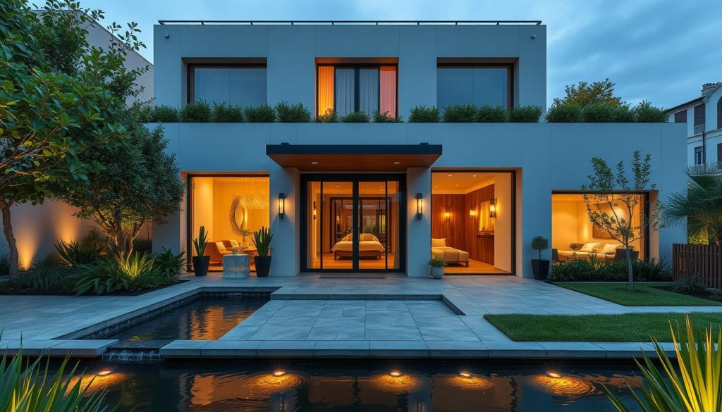 A serene and modern spa facility nestled within the bustling urban landscape of Ataşehir. The building's clean, minimalist exterior is accented by lush greenery and a tranquil water feature. Warm lighting illuminates the elegant entryway, inviting visitors to step inside and experience the soothing ambiance. The interior features a calming palette of natural materials, such as wood and stone, creating a harmonious and rejuvenating atmosphere. Plush lounge areas and private treatment rooms beckon, promising a blissful respite from the city's hustle and bustle. The scene conveys a sense of escape and relaxation, perfectly capturing the essence of an Ataşehir spa destination. A serene and modern spa facility nestled within the bustling urban landscape of Ataşehir. The building's clean, minimalist exterior is accented by lush greenery and a tranquil water feature. Warm lighting illuminates the elegant entryway, inviting visitors to step inside and experience the soothing ambiance. The interior features a calming palette of natural materials, such as wood and stone, creating a harmonious and rejuvenating atmosphere. Plush lounge areas and private treatment rooms beckon, promising a blissful respite from the city's hustle and bustle. The scene conveys a sense of escape and relaxation, perfectly capturing the essence of an Ataşehir spa destination.