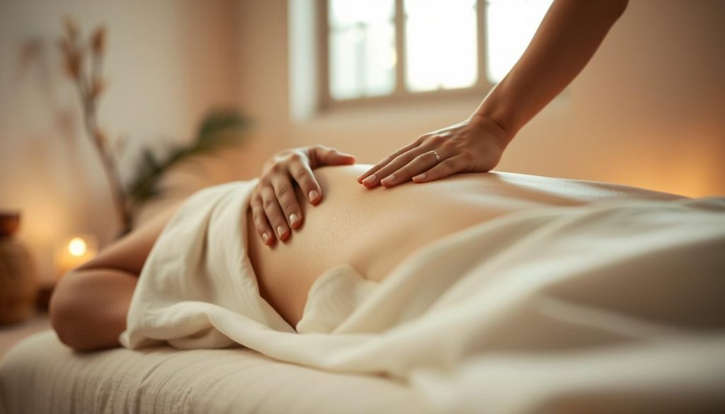 A serene and soothing scene of a classic massage technique. In the foreground, a pair of skilled hands gently kneading the muscles of a reclined figure, their form draped in soft, flowing fabrics. The middle ground features a tranquil, dimly lit room with calming colors and natural textures, creating an atmosphere of relaxation. In the background, delicate lighting filters through large windows, casting a warm and comforting glow. The overall composition conveys a sense of harmony, rejuvenation, and the profound restorative power of traditional massage practices. A serene and soothing scene of a classic massage technique. In the foreground, a pair of skilled hands gently kneading the muscles of a reclined figure, their form draped in soft, flowing fabrics. The middle ground features a tranquil, dimly lit room with calming colors and natural textures, creating an atmosphere of relaxation. In the background, delicate lighting filters through large windows, casting a warm and comforting glow. The overall composition conveys a sense of harmony, rejuvenation, and the profound restorative power of traditional massage practices.