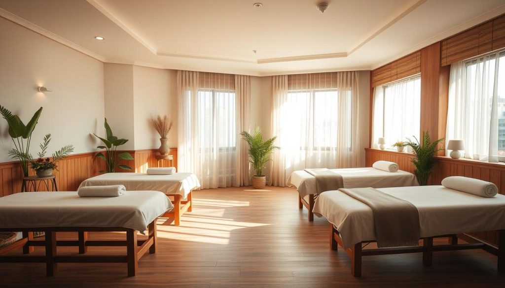 A serene and tranquil massage studio in Beylikdüzü, with a warm, inviting atmosphere. The space is bathed in soft, natural lighting, creating a calming ambiance. Plush massage tables are arranged neatly, ready to provide a rejuvenating experience. Wooden accents and greenery add to the soothing, organic feel of the environment. The scene exudes a sense of professionalism and attention to detail, reflecting the high-quality service offered by the trusted massage therapists within. A serene and tranquil massage studio in Beylikdüzü, with a warm, inviting atmosphere. The space is bathed in soft, natural lighting, creating a calming ambiance. Plush massage tables are arranged neatly, ready to provide a rejuvenating experience. Wooden accents and greenery add to the soothing, organic feel of the environment. The scene exudes a sense of professionalism and attention to detail, reflecting the high-quality service offered by the trusted massage therapists within.