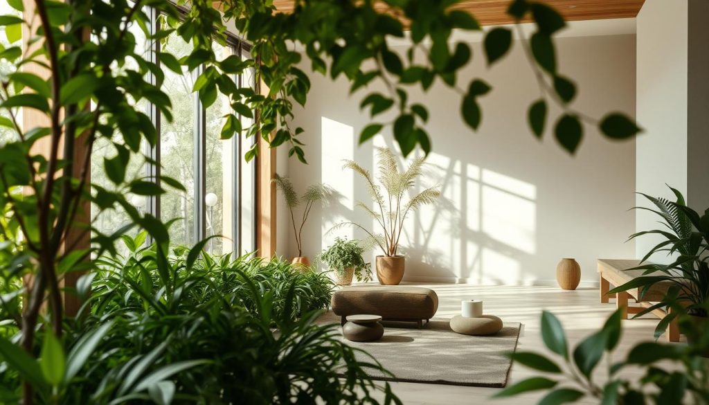 A serene, holistic healthcare setting with a focus on overall wellbeing. Lush, verdant foliage envelops the scene, creating a calming, natural atmosphere. Soft, diffused lighting filters through large windows, illuminating a minimalist, organic-inspired interior design. An airy, open layout features natural materials like wood and stone, promoting a sense of tranquility. Subtle details, such as a meditation cushion or essential oil diffuser, suggest practices for mental, physical, and spiritual balance. The composition conveys a harmonious, restorative environment that embodies the principles of holistic health. A serene, holistic healthcare setting with a focus on overall wellbeing. Lush, verdant foliage envelops the scene, creating a calming, natural atmosphere. Soft, diffused lighting filters through large windows, illuminating a minimalist, organic-inspired interior design. An airy, open layout features natural materials like wood and stone, promoting a sense of tranquility. Subtle details, such as a meditation cushion or essential oil diffuser, suggest practices for mental, physical, and spiritual balance. The composition conveys a harmonious, restorative environment that embodies the principles of holistic health.