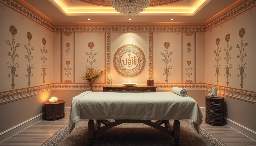 A serene massage studio with warm, soft lighting and soothing ambiance. Delicate Turkish-inspired patterns adorn the walls, creating a calming atmosphere. In the center, a beautifully crafted massage table stands, inviting the viewer to experience the skilled touch of the masseuse. Plush, luxurious textiles drape the table, hinting at the comfort and relaxation to come. The scene evokes a sense of tranquility and rejuvenation, perfectly capturing the essence of "Vadi Istanbul Masaj: Stresi Unutturan Dokunuşlar". A serene massage studio with warm, soft lighting and soothing ambiance. Delicate Turkish-inspired patterns adorn the walls, creating a calming atmosphere. In the center, a beautifully crafted massage table stands, inviting the viewer to experience the skilled touch of the masseuse. Plush, luxurious textiles drape the table, hinting at the comfort and relaxation to come. The scene evokes a sense of tranquility and rejuvenation, perfectly capturing the essence of "Vadi Istanbul Masaj: Stresi Unutturan Dokunuşlar".