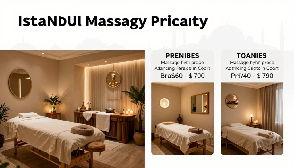 A visual representation of regional variations in massage therapy prices in Istanbul, highlighting the differences in amenities and atmosphere of various massage salons. In the foreground, showcase an elegant and serene massage room with soft, warm lighting, featuring a comfortable massage table surrounded by calming decor, such as plants and candles. In the middle ground, depict contrasting settings to symbolize different pricing tiers, including a luxurious spa with opulent furnishings and a more modest, cozy salon with simple yet inviting decor. In the background, faint outlines of Istanbul's skyline can be seen, hinting at the geographical context. The overall mood should be tranquil and inviting, emphasizing the diverse experiences one can expect in different regions. Ensure the image is professional and suitable for an article without any text or human figures. A visual representation of regional variations in massage therapy prices in Istanbul, highlighting the differences in amenities and atmosphere of various massage salons. In the foreground, showcase an elegant and serene massage room with soft, warm lighting, featuring a comfortable massage table surrounded by calming decor, such as plants and candles. In the middle ground, depict contrasting settings to symbolize different pricing tiers, including a luxurious spa with opulent furnishings and a more modest, cozy salon with simple yet inviting decor. In the background, faint outlines of Istanbul's skyline can be seen, hinting at the geographical context. The overall mood should be tranquil and inviting, emphasizing the diverse experiences one can expect in different regions. Ensure the image is professional and suitable for an article without any text or human figures.